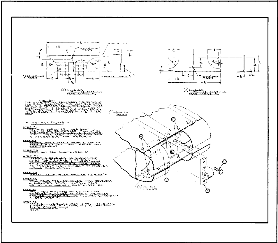 10008-11-2 Doubler, Elevator Spar Kit