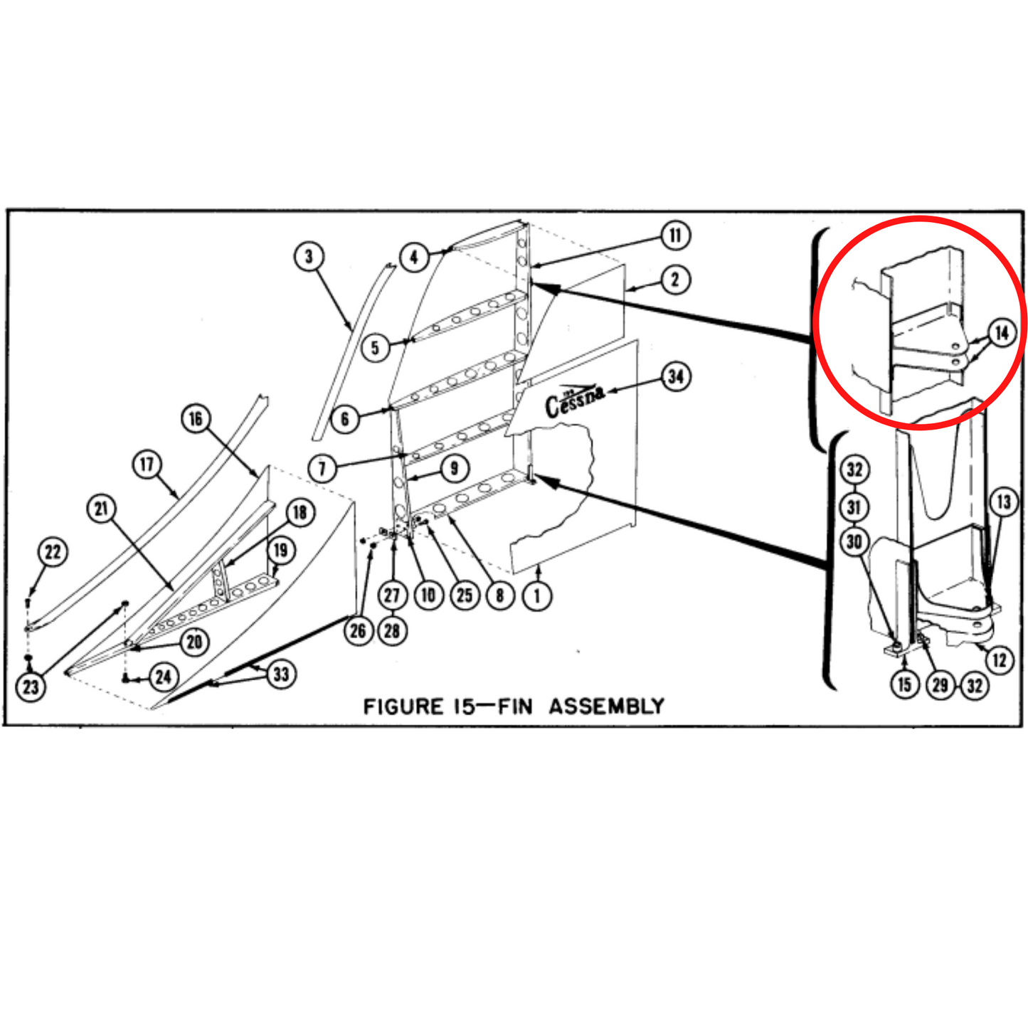 0331120 BRACKET - FIN UPPER HINGE